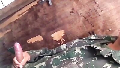 Soldier Boys Uncut Cock Wank And Cum - Hardcore Military Men In Action!