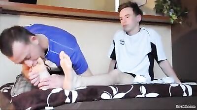 Gay Foot Fetish: Massage Your Feet With A Young Soccer Player