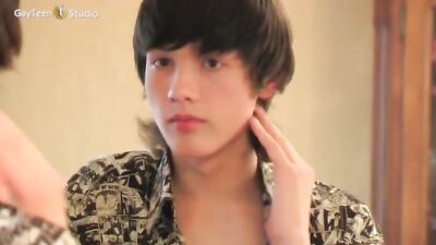 Slim twink Marat shows off his sexy body and cock in a solo masturbation scene!