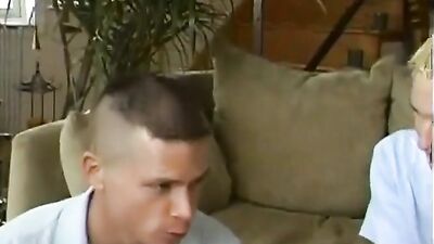 Young twinks drilled by each other - bareback blond boys