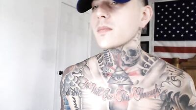 Jerking his big cock - Hardcore action with Gayboy.ca!