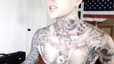 Jerking his big cock - Hardcore action with Gayboy.ca!