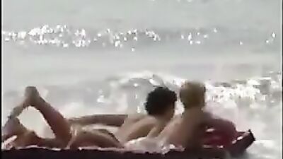 Beach Bareback Public Exposure!