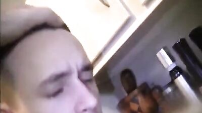 Bareback In The Kitchen - Rough Twink Action