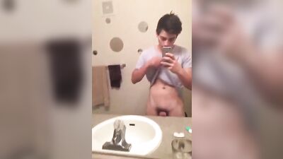 Gay Porn Videos: From Boys to Men - Bathroom Mirror Wanking Frenzy