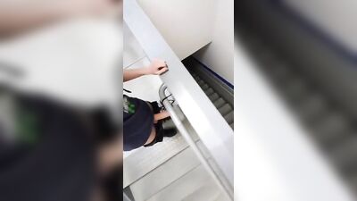 Hung teen caught in bathroom porn
