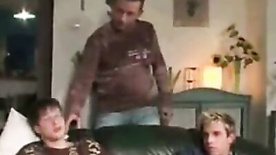 Russian Daddy Twink Threesome - Straight Boys