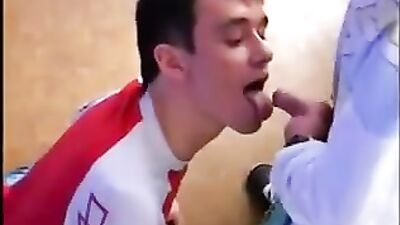 Cum-Hungry Twink Cocksucker Swallows Multiple Load Shots!