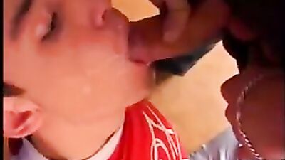 Cum-Hungry Twink Cocksucker Swallows Multiple Load Shots!