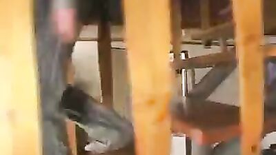 Stairway Sexcapades: Two Hot Studs Meet Up for Raw Man-on-Man Action!