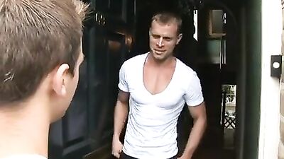 Sexy House Boy Sucking and Fucking 3-Way: Big Cocks Cum Shots Oral