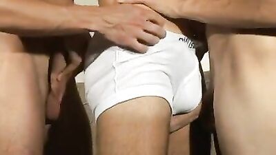 Sexy House Boy Sucking and Fucking 3-Way: Big Cocks Cum Shots Oral