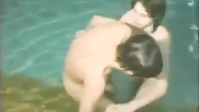 Vintage Twink Heaven: Old-School Pool Fun with Oral and Bareback Action!