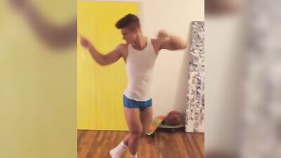 Feel good dance party! Amateur muscle boys get down and dirty!