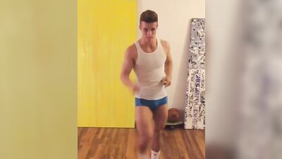 Feel good dance party! Amateur muscle boys get down and dirty!
