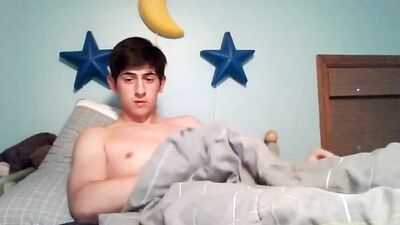 Quick Wank In Bed Revisited - Gay Porn Video, featuring Amateur Solo Straight Boys!