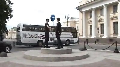 Russian Boys: Gay Group Bareback Action in the Big City!