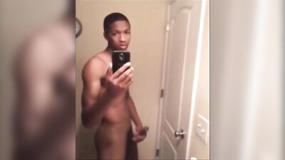 Young Black Boy Explores His Curves with a Big Dick!