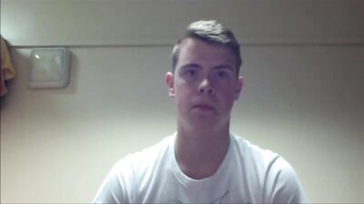 UK lad strips and wanks and cums hard