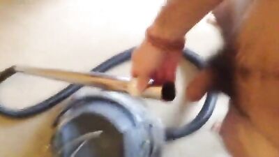 Self-Service Vacuum Thrills: Cum Sucking Adventures with Vacuum Cleaner!