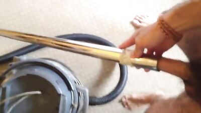 Self-Service Vacuum Thrills: Cum Sucking Adventures with Vacuum Cleaner!