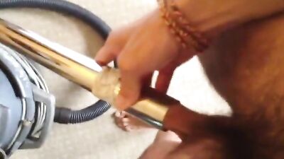 Self-Service Vacuum Thrills: Cum Sucking Adventures with Vacuum Cleaner!