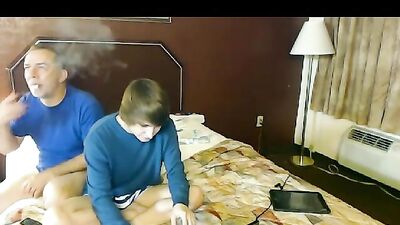 Hot Twink Rimming and Sucking on Truck Driver Daddys Bed!