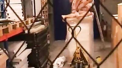 Watched In The Warehouse: Bareback Cum Shots Voyeur