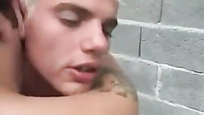 Cute boys fuck in the garden