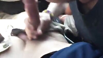 18 Year old student swallowing a load in Car