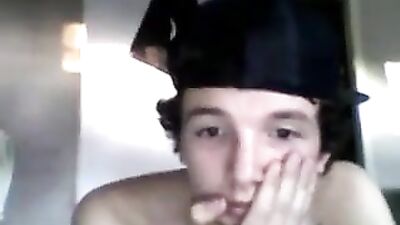 Young Tattooed Twink Strips Down for the Camera