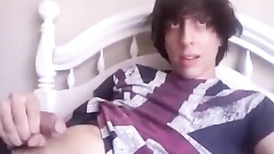 Emo boy jacks big cock