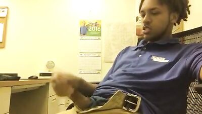 Black Boy in the Office: Hardcore Cum Shots and Solo Fun!