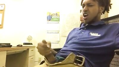 Black Boy in the Office: Hardcore Cum Shots and Solo Fun!