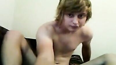 Ass Play Solo Web Cam Dildo Number Three: Twink In Pink With A Toy