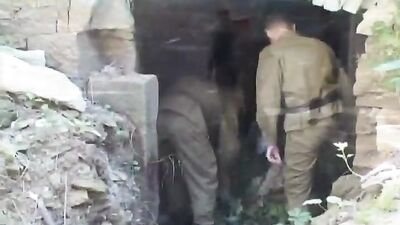 Russian Soldier Bareback Blond Boys Public Outside!
