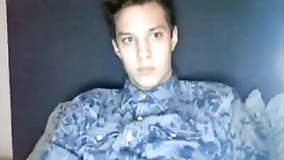 Beautiful Young Boy Masturbates in Front of the Camera - Gay Cum Shot Handjob Solo