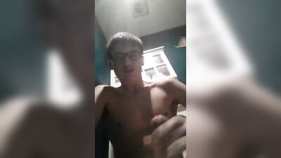 Horny Jerkoff with Glasses and His Hot Friends in Action