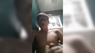 Horny Jerkoff with Glasses and His Hot Friends in Action