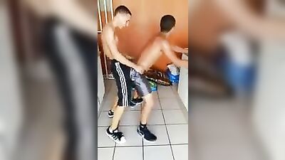 Straight guys dancing the pressure 2
