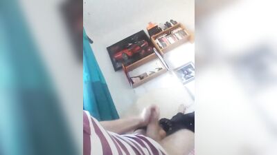 Small uncut dick cum