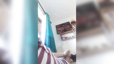 Small uncut dick cum