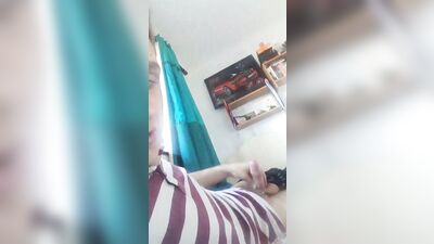 Small uncut dick cum