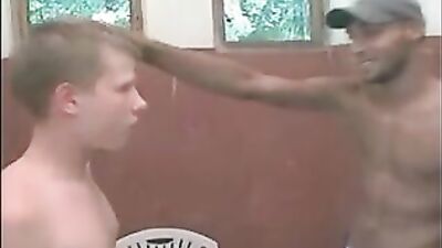 Sexy spy boy fucked by 2 men bare