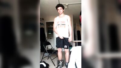 Cum-filled Practice: Straight Basketball Boys Solo Orgasmic Release