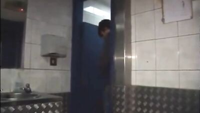 In The Toilet Room: Bareback Cum Shots