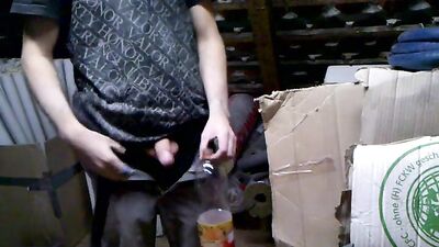 Boy Piss in Bottle almost Caught