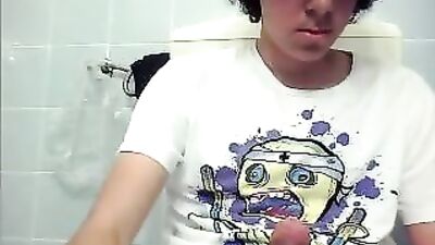 Bathroom Fun with Hot Stranger: A Gay Porn Video with Cumshot in the Toilet