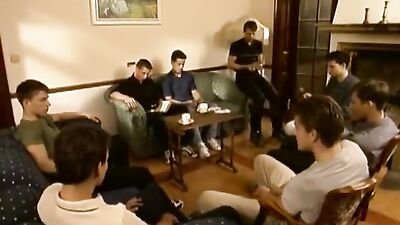 Bareback Blond Boys in Vintage Parental Home