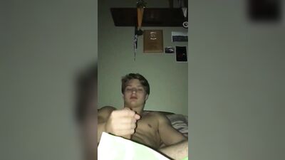 Str8 Blond Jock Busts Another Nut: Cum Shots Solo!